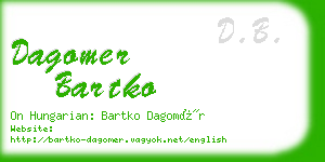 dagomer bartko business card